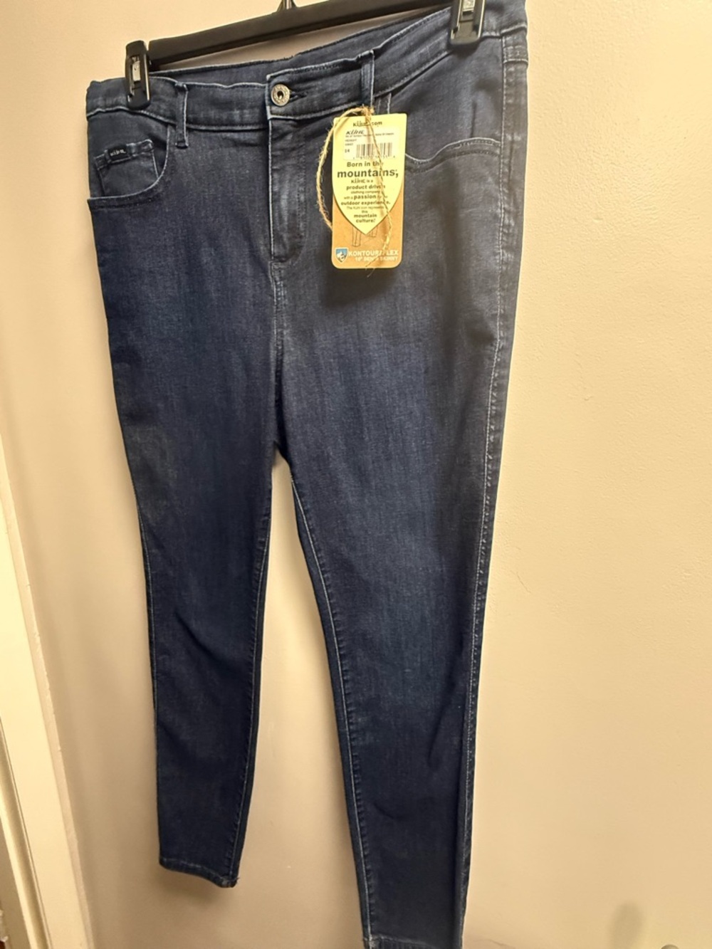 NWT Kuhl Dark Blue Wash Super Slimming 10” Kontour Flex Skinny Jeans Women’s 14S